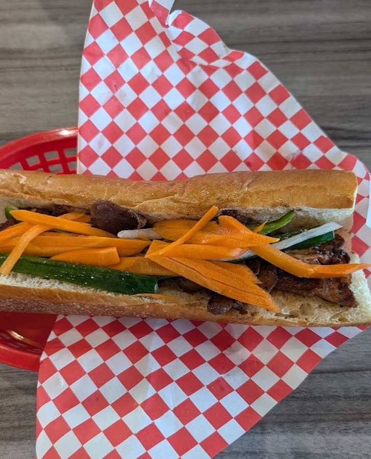 Bánh mì thịt nướng served fresh at Ho's Kitchen